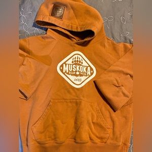 Burnt orange Muskoka Bear Wear Hoodie, youth XLG (10-12yrs)